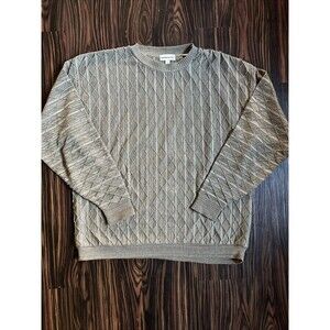 Vintage Pronto Uomo Sweater Pattern Geometric Men's Size XL Tall Sweatshirt USA